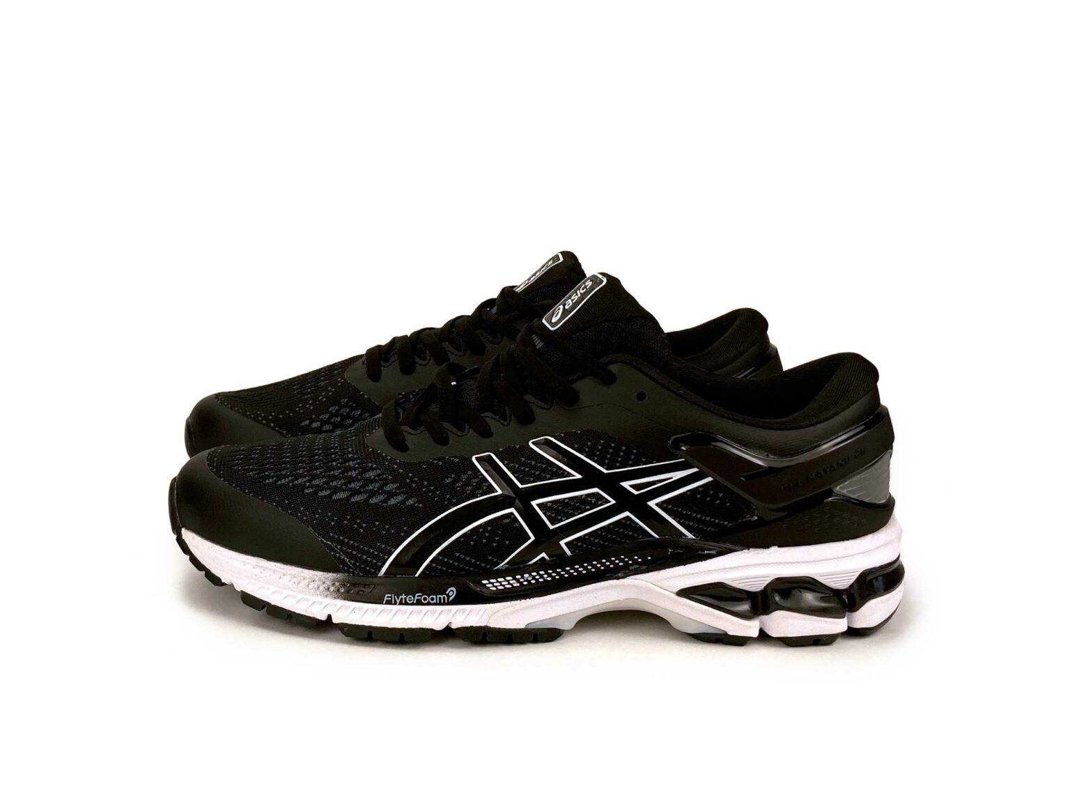 asics gel kayano black and white