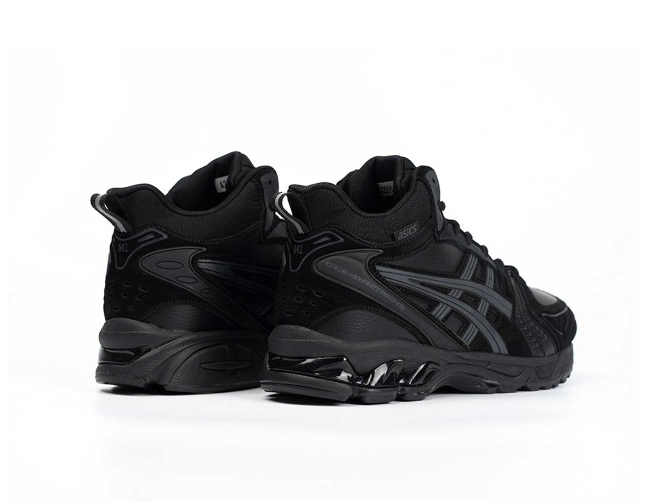 asics gel kayano 14 mid all black winter купить