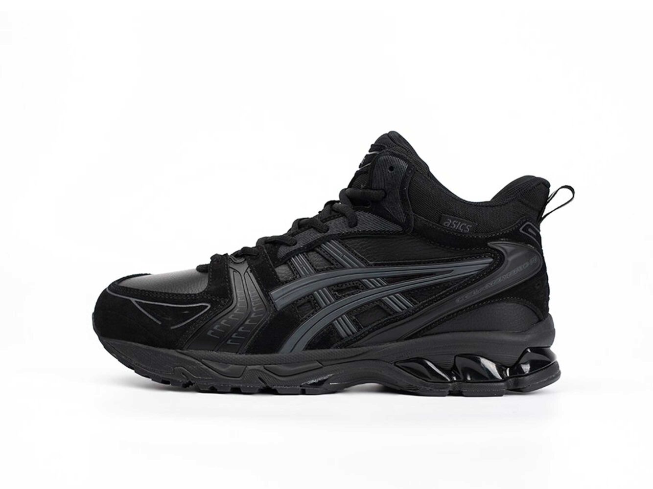 asics gel kayano 14 mid all black winter купить